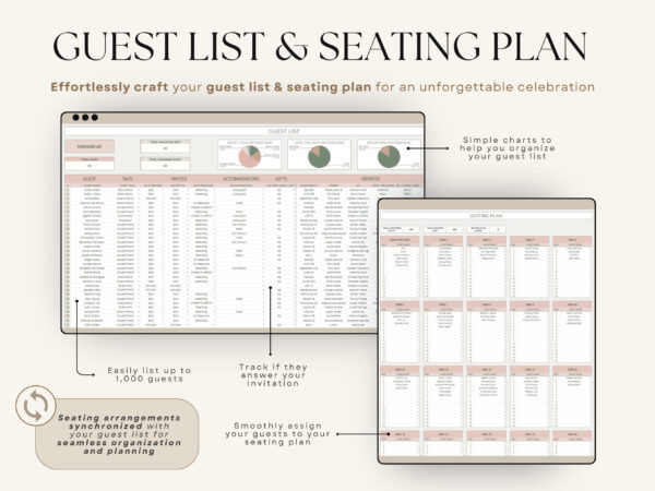 The Ultimate Wedding Planner Spreadsheet Google Sheets & Excel - Image 2
