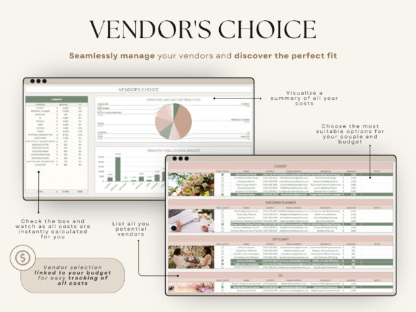 The Ultimate Wedding Planner Spreadsheet Google Sheets & Excel - Image 6