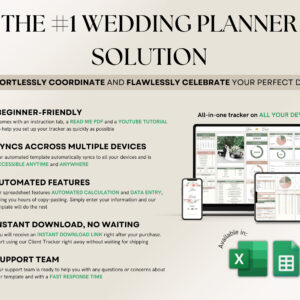 The Ultimate Wedding Planner Spreadsheet Google Sheets & Excel
