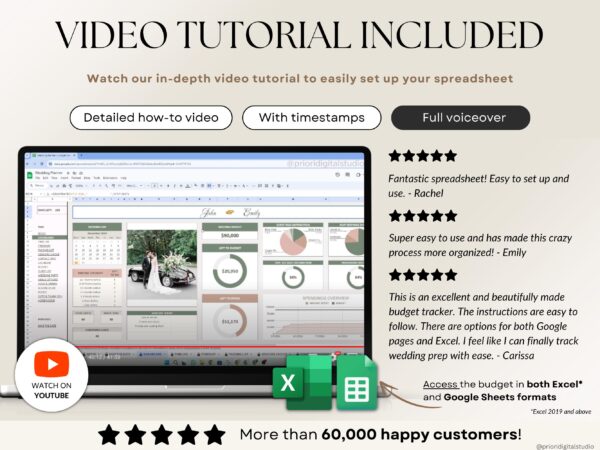 The Ultimate Wedding Planner Spreadsheet Google Sheets & Excel - Image 9